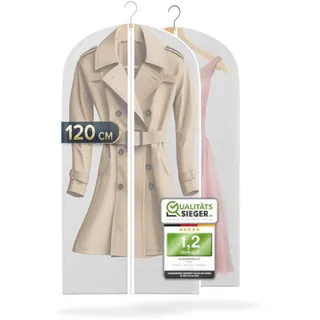 FiRiO® 2 x Stabile Kleiderhüllen - Premium Kleidersäcke mottensicher atmungsa...