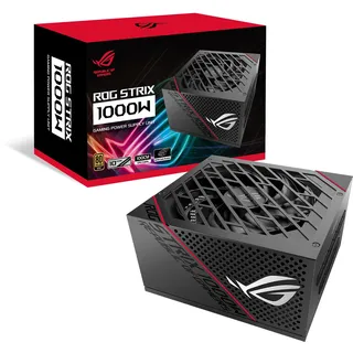 Asus ROG STRIX Gold (16-pin cable) 1000W Gaming Netzteil (16-poliges PCIe-Kabel inkl., 1000 Watt, 80 Plus Gold Zertifizierung, 0dB-Technologie, Axial-Tech Lüfter, ATX 3.0 Kompatibel, PCIe 5.0 Ready, schwarz)