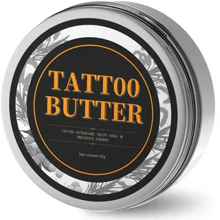 Tattoo Butter 50g,Tattoopflege,Aftercare & Auffrischen Salbe,Aftercare für tätowierte Haut