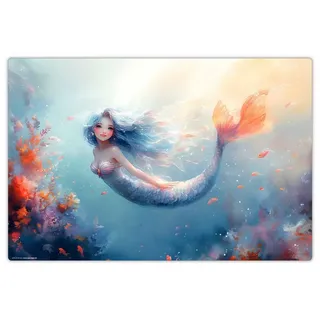 cover-your-desk.de Schreibtischunterlage für Kinder – “Mermaid“ – 60 x 40 cm – Made in Germany, (1 tlg) beige