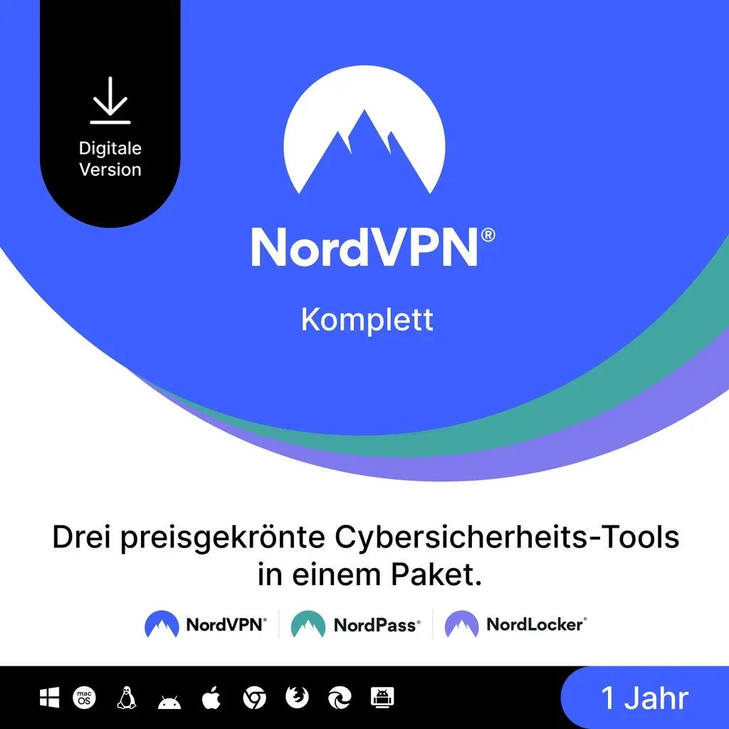 NordVPN Black Week % | Komplett – 1 Jahr Cybersicherheit VPN, PW, Cloud 1 Jahr