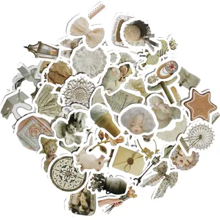 Ein Augenblick in der Zeit - Vintage-Kleine Journaling-Materialien - Emotionsaufkleber - 60 Blätter