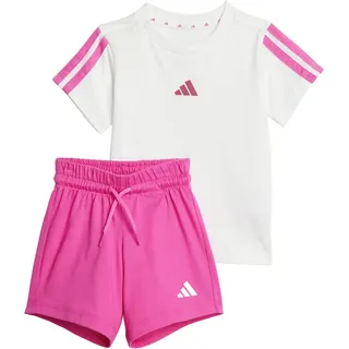 Adidas Essentials Tee Set - White / Semi Lucid Fuchsia - 9-12 Monate