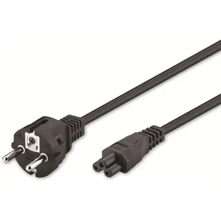 goobay Netzkabel mit Kleeblattstecker Nk 114 S-100, 1 m, Schwarz