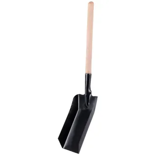 Garronda Pflanzkelle Kohlenschaufel Kohlenlöffel Ascheschaufel Handschaufel GD-0008 schwarz 52 cm
