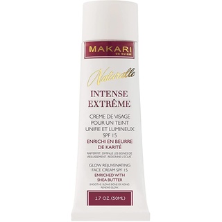 Makari Naturalle Intensive Extreme Lightening Gesichtscreme 1.7oz - Feuchtigkeitsspendende und Toning Creme mit Shea Butter & SPF 15 - Anti-Aging & Whitening Behandlung für dunkle Flecken, Akne-Narben