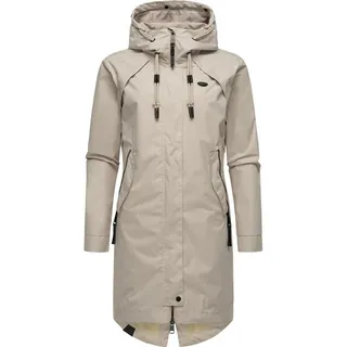 Ragwear Langer wasserdichter Oversized Damen Übergangsmantel Parka mit Kapuze Rejany YOUMODO Bone Gr. L - L