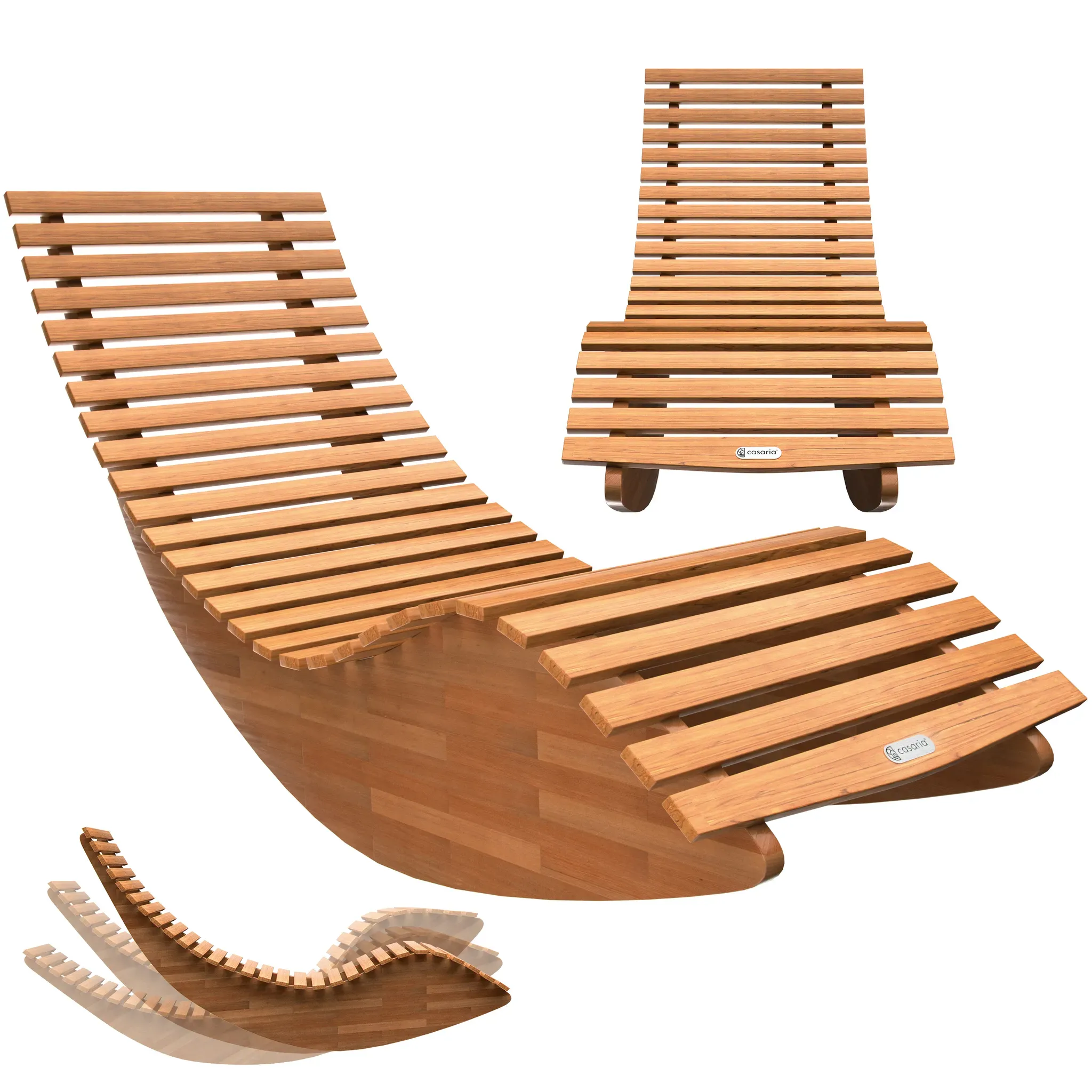 Saunaliege Java 155x60x93cm Akazie FSC®-zertifiziert