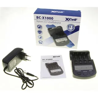 XCell Schnellladegerät BC-X1000 mit LCD-Display