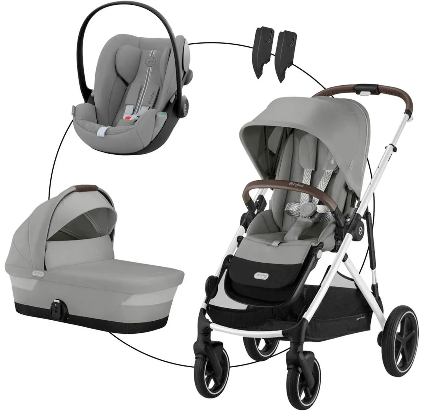 Cybex GOLD Kombikinderwagen Gazelle S Trio-Set inkl. Babyschale Cloud G i-Size