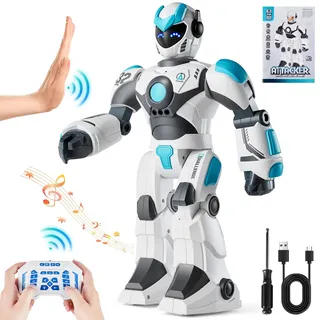 Vevor ferngesteuertes Roboterspielzeug für Kinder, programmierbare Fernbedienung mit Gestenerkennung und Sprachsteuerung, interaktiver singender und tanzender Roboter für Kinder ab 6 Jahren, 270x115x400mm
