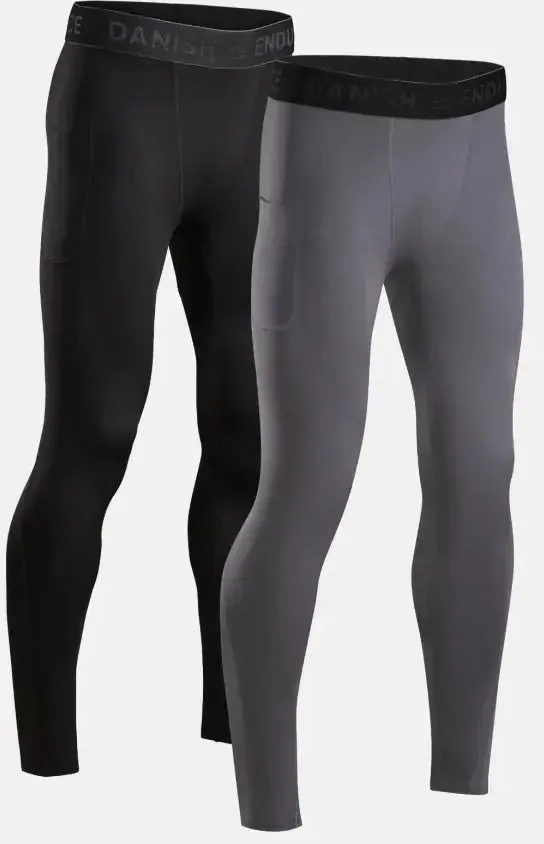 POWER KOMPRESSIONSHOSE - 2-Pack - Schwarz | Grau - M