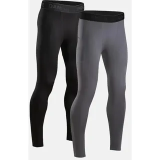 POWER KOMPRESSIONSHOSE - 2-Pack - Schwarz | Grau - M