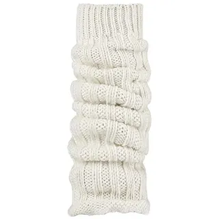 HomeOfSocks Beinstulpen Alpaka Stulpen Damen aus Wolle Grobstrick Leg Warmer Hoher Tragekomfort dank Gummibund Höhe verstellbar weiß