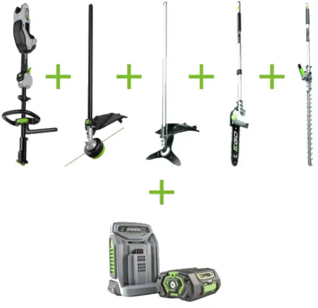 EGO MHBC1204E-K1503 Multi-Tool Antriebseinheit + Fadentrimmer + Freischneider + Hochentaster + Heckenschere Kit