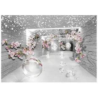 None Fototapete Tunnel-Blumen 312 x 219 cm, Vlies)
