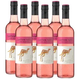 Yellow Tail Pink Moscato - Süßer Roséwein aus Australien mit 7,5% vol. Alkohol (6 x 0,75l)