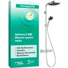 hansgrohe Activera S Duschsystem 240 1jet 28083000  EcoSmart+ mit Ecostat Fine Varia Thermostat, wassersparend 6 l/min, chrom