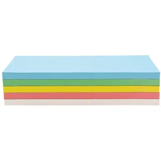 Magnetoplan Kommunikationskarten selbstklebend, 250 Stück, 5-farbig sotiert, Rechtecke 95 x 200 mm