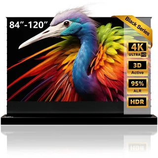 NothingProjector Beamer Leinwand, 120 Zoll Bodenstehend Ausziehbar Elektrisch, ALR CLR, 4K UHD Laser TV Bildschirm, Mobile Heimkino Tragbar, Screen für Ultrakurzdistanzprojektor, Keine Montage