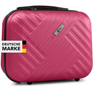 Xonic® Design Kosmetikkoffer aus ABS Hartschale – Robustes Beautycase als Handgepäck - Kosmetiktasche für Reisen – leicht & stabil (Neon Light Pink)
