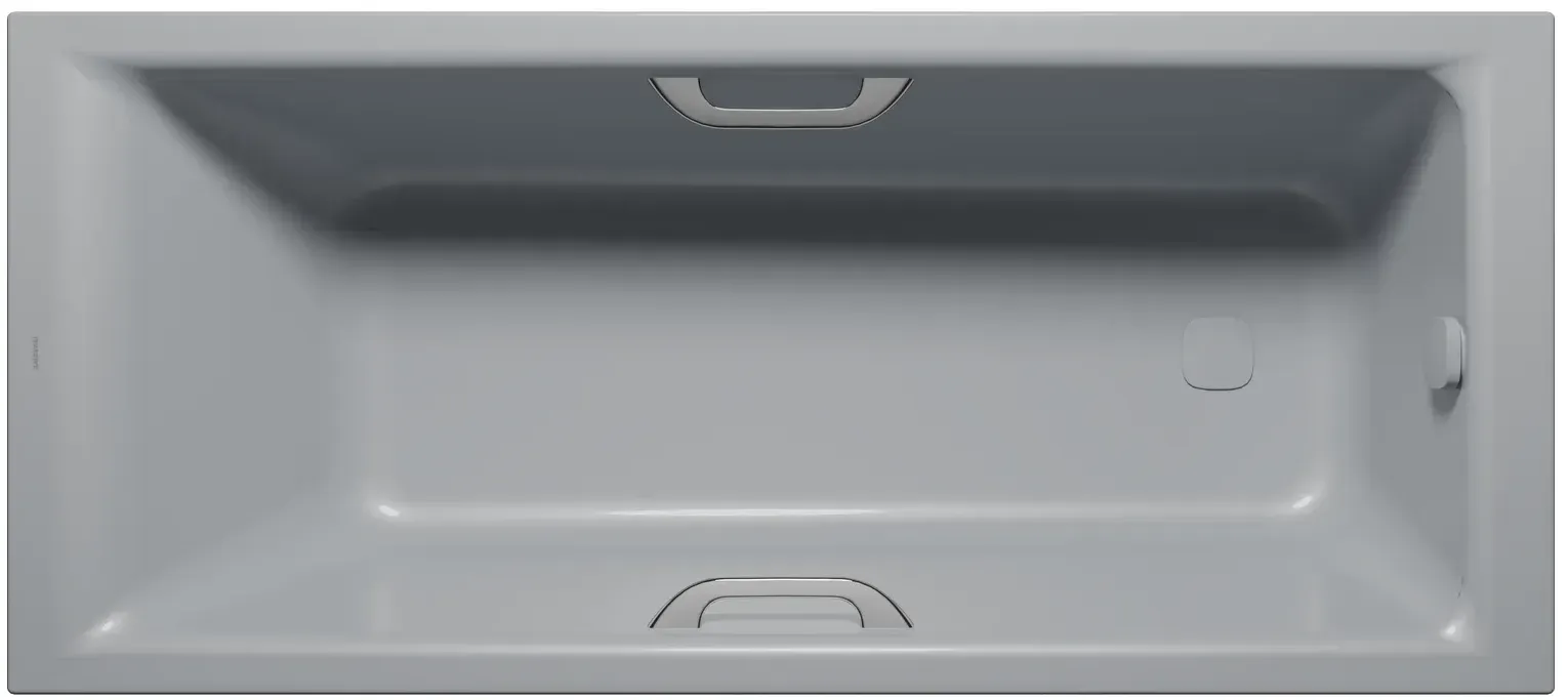 Kaldewei PURO NEXT STAR Badewanne, 1700x700 mm, cool grey 30, flacher Wannenrand, fußseitiger Ab- und Überlauf, Stahl-Emaille, MADE IN GERMANY