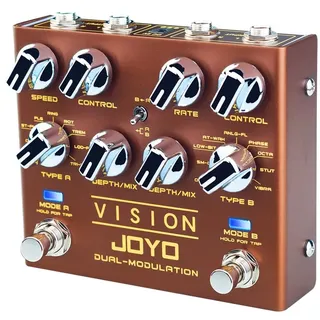 JOYO Modulation Multieffektpedal R Series Zweikanal Stereo mit 9 Effekten für E-Gitarre (Vision R-09)
