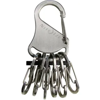 NITE IZE Schlüssel-Karabiner NI-KRS-03-11 KeyRack 6 S-Biner Silber