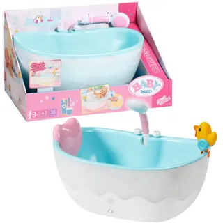 Baby Born Bath 835784 - Puppenzubehör von 36 und 43 cm mit Licht- / Soundeffekten, inklusive Kissen und Ente, batteriebetrieben, für Kinder ab 3 Jahren