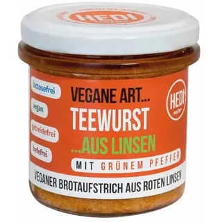 HEDI Vegane Art Teewurst Brotaufstrich mit grünem Pfeffer bio