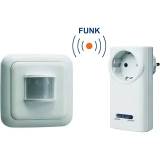 SmartHome Funk Schalter Set = Funk-Steckdose + Bewegungsmelder 3500W