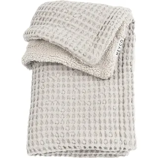 Meyco Meyco, Babydecke, Baby Waffel Teddy Babydecke gross - greige (100 x 150 cm)