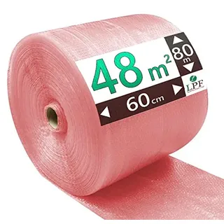 LPF dieLUFTPOLSTERFOLIE Luftpolsterfolie 75my 60cm Verpackungsfolie Luftpolster Rolle Blisterfolie Noppenfolie Polsterfolie Umzug 1m Knallfolie Polstermaterial Versand Transparent Umzugfolie