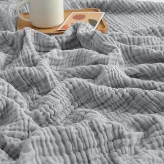 Montivo Musselin Decke,Sommer Musselindecke,100% Musselin Sommerdecke Badetuch Leicht Sanfte,Muslin Blanket Erwachsene as Cuddly Blanket,Bed,Couch Throw,Leicht wie 430g (Burgunderrot, 150 x 200cm)
