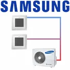 Samsung Multisplit Set 2x AJ 026 Mini Deckenkassette 2.6 kW mit Free Joint Außeneinheit 5 kW