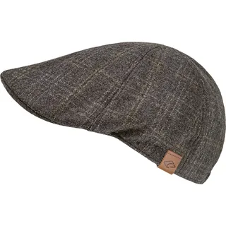Schiebermütze CHILLOUTS "Jaro Hat", Damen, Gr. LXL (58/61), schwarz (anthrazit check), Wollmischung, kariert, klassisch, Mützen, Hoher Wollanteil