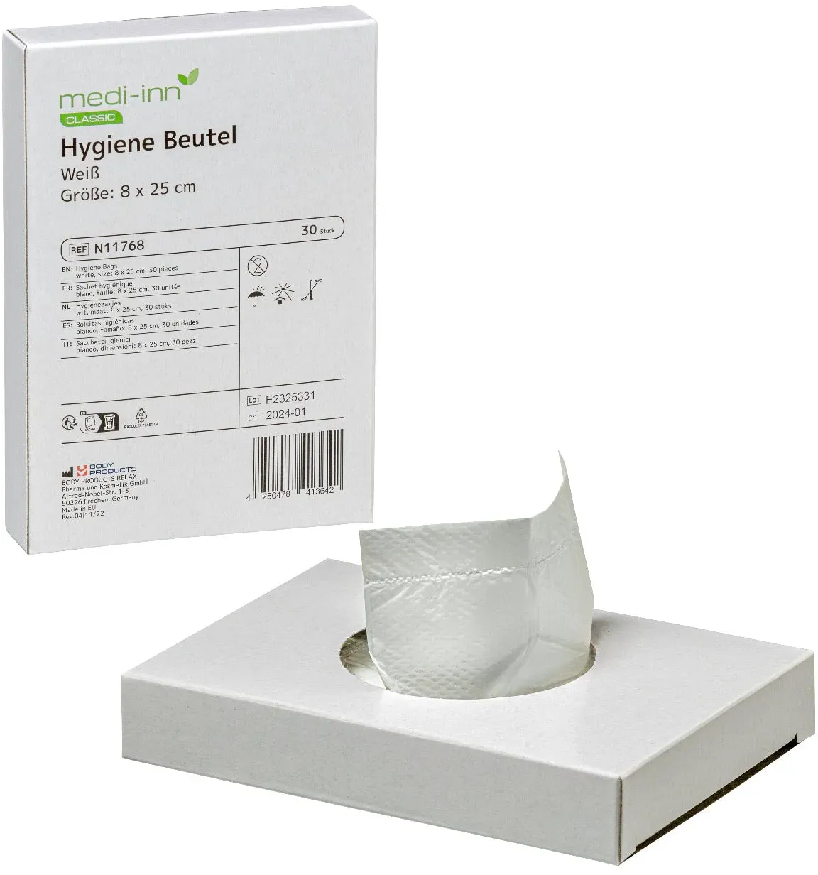 Medi-Inn Hygienebeutel für Damenbinden 30er Pack 3 x 30 = 90 Stück