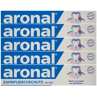 5x aronal Zahnpasta 75ml Zahnfleischschutz mit Zink PZN: 9431782 elmex Forschung