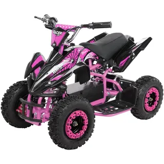 ACTIONBIKES MOTORS Elektro Quad Miniquad Kinder Racer 1000 Watt Pocket Kinderquad Pocketbike ATV Schwarz/Pink)