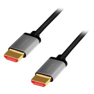 Logilink CHA0106 HDMI-Kabel A/M to A/M, 8K/60 Hz, alu, black/grey, 3 m