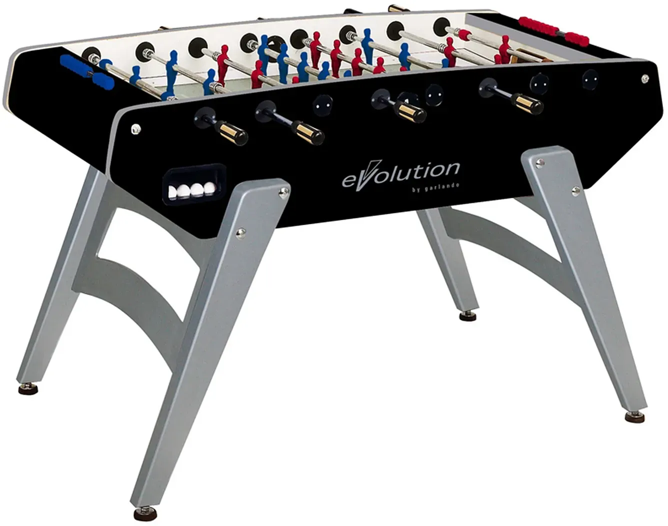 Garlando Tischfußball Kickertisch "G-5000 Evolution",schwarz / silber,