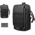 WYNEX Taktische EDC Tasche, Molle Utility Pouches Gadget Organizer Telefon Halter Hüfttasche Smartphone Tasche Werkzeug Holster Tasche Schwarz
