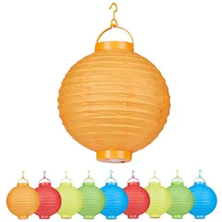 Relaxdays LED Lampions 20 St. Gelb/Grün/Orange