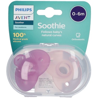 Avent Fopspeen Soothie Girl 0 Maanden+ 2 St Schnuller