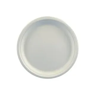 Papstar Teller Zuckerrohr, Pure ungeteilt Ø 26 cm · 2 cm weiss