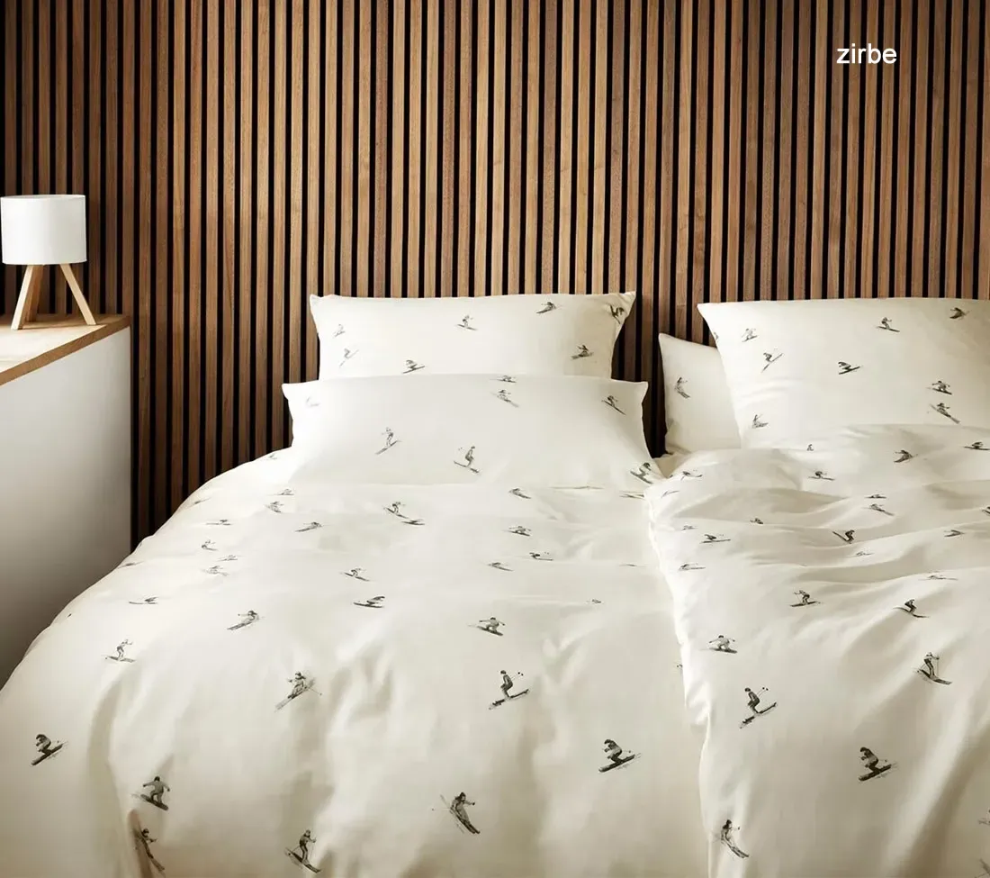 Elegante Mako-Satin Bettwäsche Mono Ski