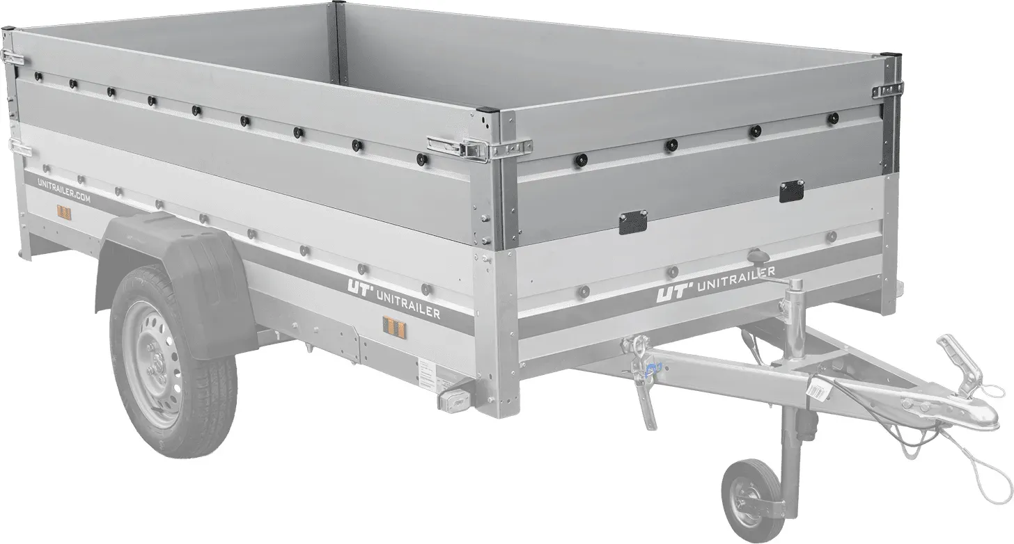 BIS-Aluminiumseitenwände für die Anhänger UNITRAILER GARDEN 264 KIPP ALU und 264/2 KIPP ALU