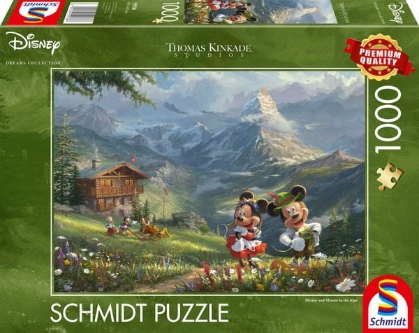 Puzzle Schmidt Spiele Disney Mickey & Minnie in den Alpen 1000 Teile