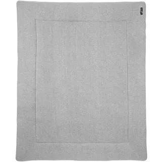 Meyco 2793004 Laufgittereinlage - Boxmatratze - Spieldecke - Velvet - 100% Baumwolle Feinstrick KNIT Basic Grau 77x97cm