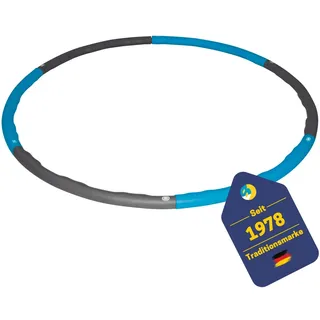 Best Sporting Hoop Fitnessreifen 100cm I 6-teilig I steckbar I Hula Hoop mit Gewicht I Zum Abnehmen I Fitness zu Hause I Gewicht 1,2 kg (Blau)